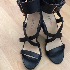 JustFab Black wedge heel size: 5.5